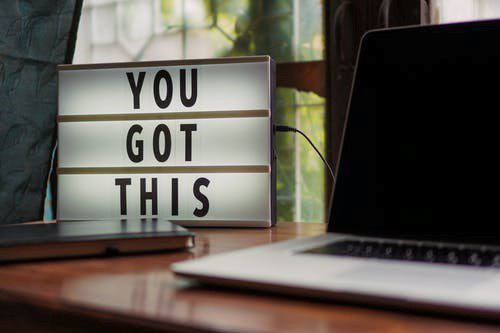 You Got this Motivation board on office desk